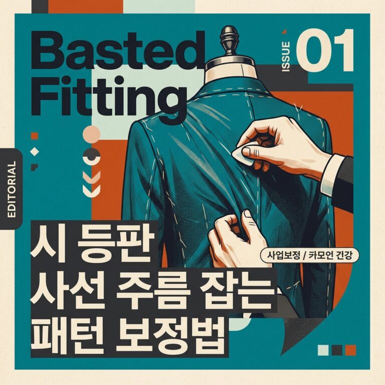 ai thumbnail poster Basted Fitting 시 등판 사선 주름 잡는 패턴 보정법 1790004789