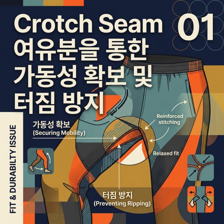 ai thumbnail poster Crotch Seam 여유분을 통한 가동성 확보 및 터짐 방지 1790006362