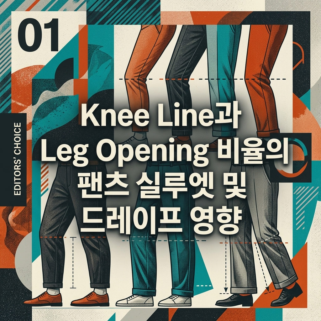 ai thumbnail poster Knee Line과 Leg Opening 비율의 팬츠 실루엣 및 드레이프 영향 1790006184