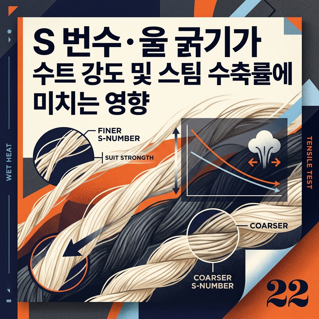 ai thumbnail poster S 번수·울 굵기가 수트 강도 및 스팀 수축률에 미치는 영향 1790001741
