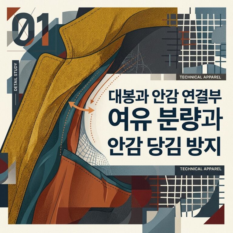 ai thumbnail poster 대봉과 안감 연결부 여유 분량과 안감 당김 방지 1790608191
