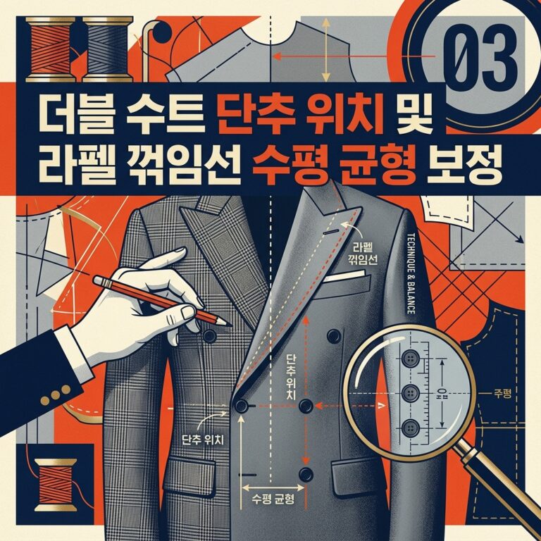 ai thumbnail poster 더블 수트 단추 위치 및 라펠 꺾임선 수평 균형 보정 1790608628