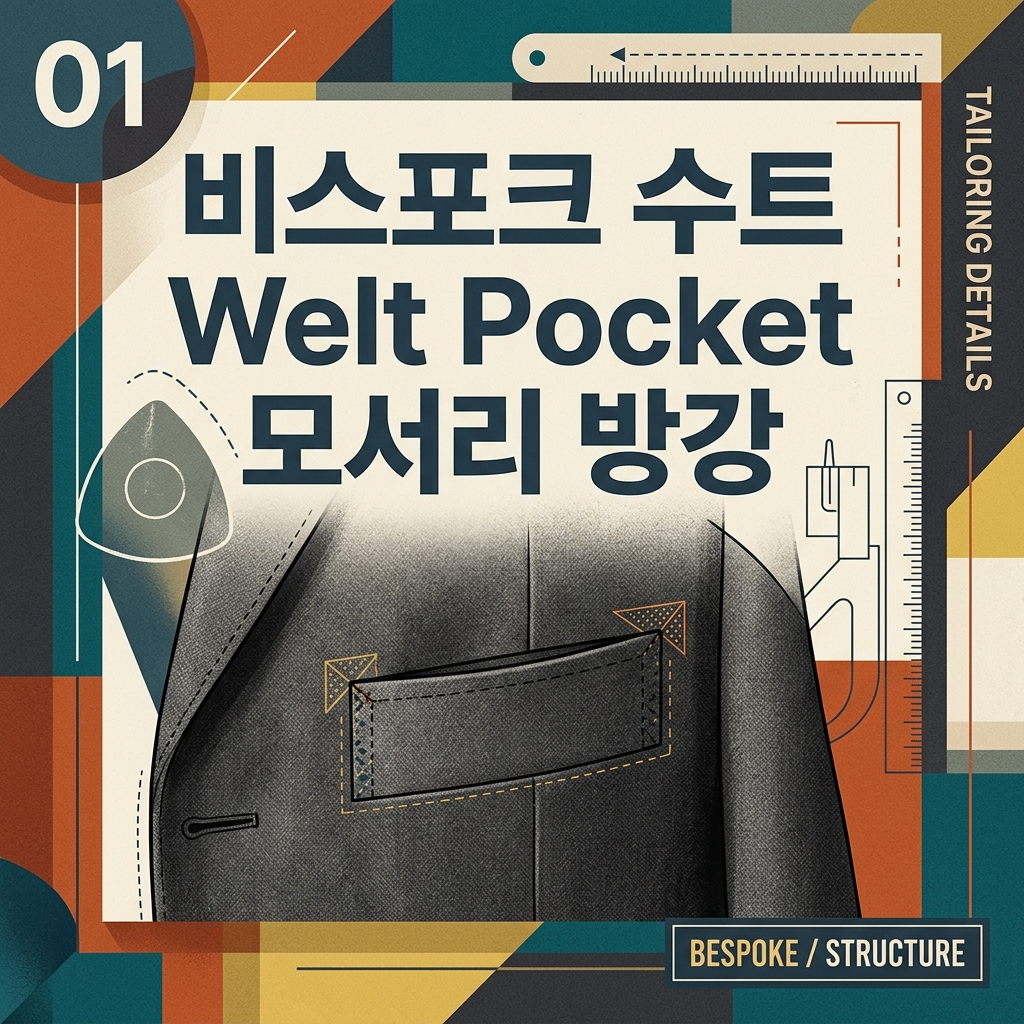 ai thumbnail poster 비스포크 수트 Welt Pocket 모서리 방강 1790004407