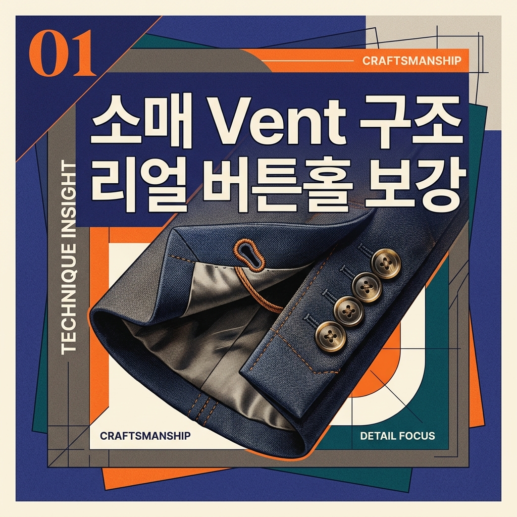 ai thumbnail poster 소매 Vent 구조 리얼 버튼홀 보강 1790607765