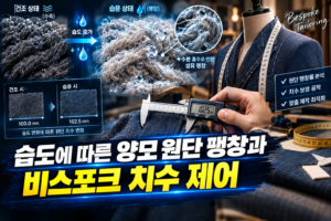 습도에 따른 양모 원단과 비스포크 치수 제어